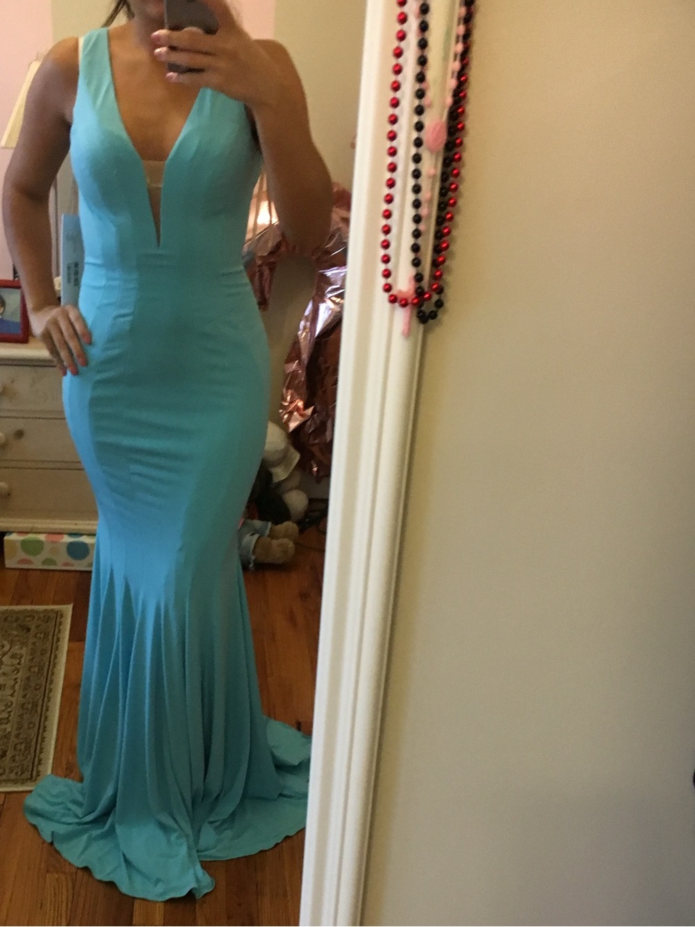 Jovani Tiffany blue gown